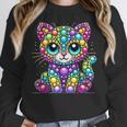 Happy Dot Day Colorful Polka Dot Cat Kitten Teachers Kids Women Crewneck Sweatshirt, funny design