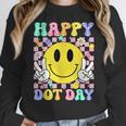 Happy Dot Day Shirts Teacher Student Girls Kids Smile Face Women Crewneck Sweatshirt, funny design
