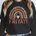 Happy Fri-Yay Friday Lovers Fun Teacher Leopard Rainbow Men Women Girls Kids Women Crewneck Sweatshirt, funny design Happy Fri-Yay Friday Lovers Fun Teacher Leopard Rainbow Men Women Girls Kids Women Crewneck Sweatshirt, funny design