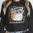 Happy Fri-Yay Teacher Fry Yay Friday Weekend Women Crewneck Sweatshirt, funny design