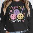Happy To See Your Face Smile Face Teacher Back To School Women Crewneck Sweatshirt, funny design Happy To See Your Face Smile Face Teacher Back To School Women Crewneck Sweatshirt, funny design