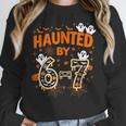 Haunted By 6-7 Halloween Math Teacher Joke Women Crewneck Sweatshirt, funny design Haunted By 6-7 Halloween Math Teacher Joke Women Crewneck Sweatshirt, funny design