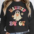 Haunted By 67 Meme Six Seven 6 7 Halloween Teachers Women Crewneck Sweatshirt, funny design