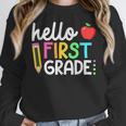 Hello First Grade Team 1st Grade Back To School Teacher Kids Women Crewneck Sweatshirt, First Grade Teacher Gifts, funny design Hello First Grade Team 1st Grade Back To School Teacher Kids Women Crewneck Sweatshirt, First Grade Teacher Gifts, funny design