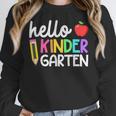 Hello Kindergarten Team Kinder Back To School Teacher Kids Women Crewneck Sweatshirt, funny design Hello Kindergarten Team Kinder Back To School Teacher Kids Women Crewneck Sweatshirt, funny design