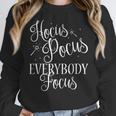 Hocus Pocus Everybody Focus Teacher Halloween Shirt Women Crewneck Sweatshirt, funny design