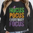 Hocus Pocus Everybody Focus Teacher Halloween Women Crewneck Sweatshirt, funny design Hocus Pocus Everybody Focus Teacher Halloween Women Crewneck Sweatshirt, funny design