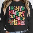 In My Holly Xmas Jolly Teacher Era Teacher Vibes Christmas Women Crewneck Sweatshirt, funny design In My Holly Xmas Jolly Teacher Era Teacher Vibes Christmas Women Crewneck Sweatshirt, funny design