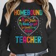 Homebound Teacher Appreciation Week Back To School Heart Women Crewneck Sweatshirt, funny design Homebound Teacher Appreciation Week Back To School Heart Women Crewneck Sweatshirt, funny design