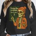 HUGvyn Halloween Skeleton Six Seven 67 Meme PEMDAS Teacher Women Crewneck Sweatshirt, funny design HUGvyn Halloween Skeleton Six Seven 67 Meme PEMDAS Teacher Women Crewneck Sweatshirt, funny design