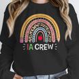 IA Crew Instructional Assistant Rainbow Teachers Aide Women Crewneck Sweatshirt, funny design IA Crew Instructional Assistant Rainbow Teachers Aide Women Crewneck Sweatshirt, funny design