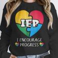 IEP I Encourage Progress Special Education School Teacher Women Crewneck Sweatshirt, funny design IEP I Encourage Progress Special Education School Teacher Women Crewneck Sweatshirt, funny design