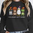 Inclusion Isn't Scary SLP Halloween Sped Teacher Animal Women Crewneck Sweatshirt, funny design Inclusion Isn't Scary SLP Halloween Sped Teacher Animal Women Crewneck Sweatshirt, funny design