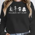 Inclusion Isn't Scary Slp Halloween Sped Teacher Ghost Mummy Women Crewneck Sweatshirt, funny design Inclusion Isn't Scary Slp Halloween Sped Teacher Ghost Mummy Women Crewneck Sweatshirt, funny design
