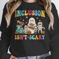Inclusion Isn't Scary SLP Halloween Sped Teacher Therapy Women Crewneck Sweatshirt, funny design Inclusion Isn't Scary SLP Halloween Sped Teacher Therapy Women Crewneck Sweatshirt, funny design
