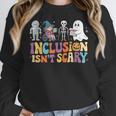 Inclusion Isn't Scary SLP Halloween Sped Teacher Women Crewneck Sweatshirt, funny design Inclusion Isn't Scary SLP Halloween Sped Teacher Women Crewneck Sweatshirt, funny design
