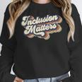 Inclusion Matters Retro Special Education Teacher Women Women Crewneck Sweatshirt, funny design Inclusion Matters Retro Special Education Teacher Women Women Crewneck Sweatshirt, funny design