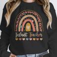 Infant Teacher Leopard Boho Rainbow Appreciation Women Crewneck Sweatshirt, funny design Infant Teacher Leopard Boho Rainbow Appreciation Women Crewneck Sweatshirt, funny design