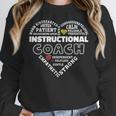Instructional Coach Heart Teachers Appreciation Women Crewneck Sweatshirt, funny design Instructional Coach Heart Teachers Appreciation Women Crewneck Sweatshirt, funny design