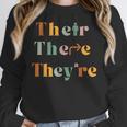 Their There They'Re English Teacher Gramma Police Joke Women Crewneck Sweatshirt, English Teacher Gifts, funny design