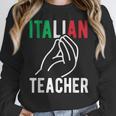 Italian Teacher Italy Italia Back To School First Day Women Crewneck Sweatshirt, funny design Italian Teacher Italy Italia Back To School First Day Women Crewneck Sweatshirt, funny design