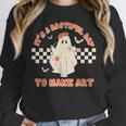 It's A Bootiful Day To Make Art Halloween Art Teacher Women Crewneck Sweatshirt, funny design