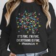 It's Fine I'm Fine Christmas Light Principal Teacher Xmas Men Women Women Crewneck Sweatshirt, funny design