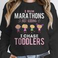 Just Kidding I Chase Toddlers Daycare Provider Nanny Teacher Women Crewneck Sweatshirt, funny design Just Kidding I Chase Toddlers Daycare Provider Nanny Teacher Women Crewneck Sweatshirt, funny design