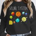 Kids Solar Systems Cute Planets Space Science Teacher School Women Crewneck Sweatshirt, Science Teacher Gifts, funny design