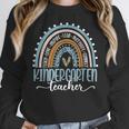 Kindergarten Teacher Leopard Boho Rainbow Back To School Women Crewneck Sweatshirt, funny design Kindergarten Teacher Leopard Boho Rainbow Back To School Women Crewneck Sweatshirt, funny design