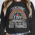 Kindergarten Teacher Tiny Humans Pre-School Teacher Women Crewneck Sweatshirt, funny design Kindergarten Teacher Tiny Humans Pre-School Teacher Women Crewneck Sweatshirt, funny design