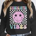 Kindergarten Vibes First Day Of School Kindergarten Teacher Women Crewneck Sweatshirt, funny design Kindergarten Vibes First Day Of School Kindergarten Teacher Women Crewneck Sweatshirt, funny design