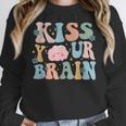 Kiss Your Brain Teacher Inspire Educate Groovy Retro Vintage Women Crewneck Sweatshirt, Groovy Teacher Gifts, funny design Kiss Your Brain Teacher Inspire Educate Groovy Retro Vintage Women Crewneck Sweatshirt, Groovy Teacher Gifts, funny design