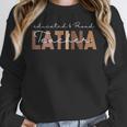 Latina Teacher Maestra Educated & Latino Teachers Women Women Crewneck Sweatshirt, funny design Latina Teacher Maestra Educated & Latino Teachers Women Women Crewneck Sweatshirt, funny design