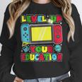 Level Up Your Education Gaming Inspired Teacher Gamers Women Crewneck Sweatshirt, funny design Level Up Your Education Gaming Inspired Teacher Gamers Women Crewneck Sweatshirt, funny design