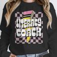 Literacy Coach Reading Specialist Facilitator Lead Teacher Women Crewneck Sweatshirt, funny design Literacy Coach Reading Specialist Facilitator Lead Teacher Women Crewneck Sweatshirt, funny design