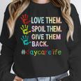 Love Daycare Provider Childcare Teacher Tie Dye Women Crewneck Sweatshirt, funny design Love Daycare Provider Childcare Teacher Tie Dye Women Crewneck Sweatshirt, funny design
