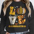 LOVE Kindergarten Pumpkin Teacher Student Halloween Costume Women Crewneck Sweatshirt, funny design LOVE Kindergarten Pumpkin Teacher Student Halloween Costume Women Crewneck Sweatshirt, funny design