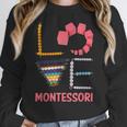 Love Montessori Education Math Teacher Women Crewneck Sweatshirt, funny design Love Montessori Education Math Teacher Women Crewneck Sweatshirt, funny design
