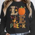 Love Pre-k Teacher Shirts Autumn Fall Pumpkin Fall Leopard Women Crewneck Sweatshirt, funny design Love Pre-k Teacher Shirts Autumn Fall Pumpkin Fall Leopard Women Crewneck Sweatshirt, funny design
