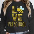 Love Preschool Back To School Yellow Bee Preschool Teacher For Men Women Girls Kids Women Crewneck Sweatshirt, funny design Love Preschool Back To School Yellow Bee Preschool Teacher For Men Women Girls Kids Women Crewneck Sweatshirt, funny design