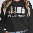 I Love School Supplies Teacher Shirt Women Crewneck Sweatshirt, funny design I Love School Supplies Teacher Shirt Women Crewneck Sweatshirt, funny design