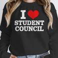 I Love Student Council Student Teacher Women Crewneck Sweatshirt, funny design