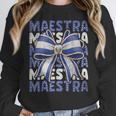 Maestra El Salvador Coquette Bow Hispanic Spanish Teacher Women Crewneck Sweatshirt, funny design Maestra El Salvador Coquette Bow Hispanic Spanish Teacher Women Crewneck Sweatshirt, funny design