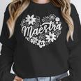 Maestra Spanish Teacher Women Crewneck Sweatshirt, funny design