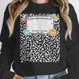 Matching Group Halloween Teacher Composition Book Notebook Women Crewneck Sweatshirt, funny design Matching Group Halloween Teacher Composition Book Notebook Women Crewneck Sweatshirt, funny design