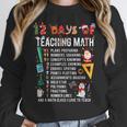 Math Teacher Christmas 12 Days Of Teaching Math Christmas Women Crewneck Sweatshirt, funny design