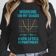 Mathletics Working On My Quads Algebra Math Teacher Women Crewneck Sweatshirt, funny design