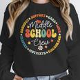 Middle School Crew Back To School For Teacher Women Crewneck Sweatshirt, funny design Middle School Crew Back To School For Teacher Women Crewneck Sweatshirt, funny design