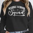 Middle School Squad Teacher Women Crewneck Sweatshirt, funny design Middle School Squad Teacher Women Crewneck Sweatshirt, funny design